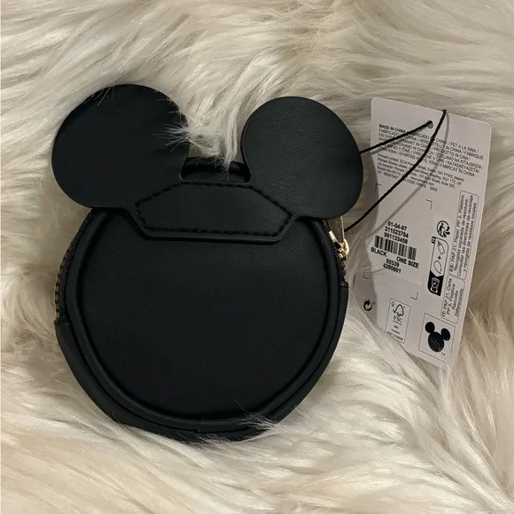 Disney Black and White Mickey Mouse Coin Zippered Pouch - Picture 3 of 8